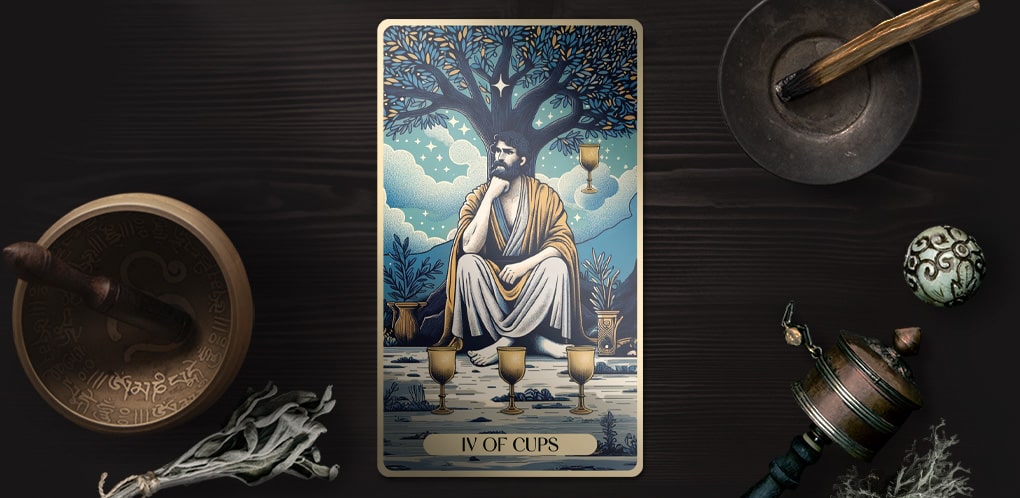 The Four of Cups Tarot Card: Reflection, Discontent, and Emotional Reassessment