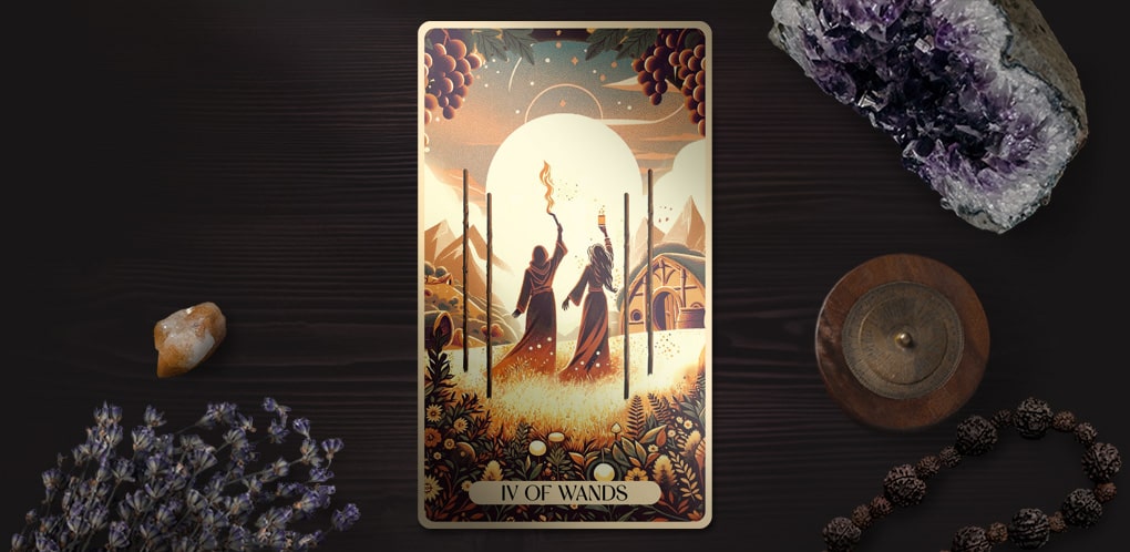 The Four of Wands Tarot Card: Celebration, Stability, and Joy