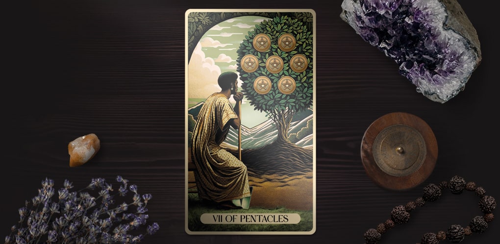 The Seven of Pentacles Tarot Card: Patience, Reflection, and Long-Term Growth